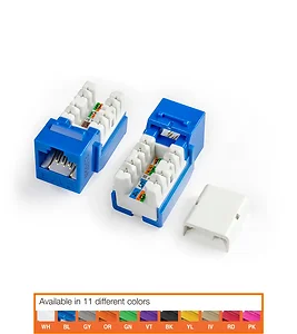 Hyperline HY-CAT6-JACKPACK-BL-25 - RJ-45 8P8C Category 6 Jack Pack - Blue