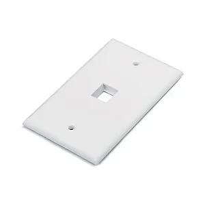 Hyperline HY-FP-U-1-WH - Single Port Wall Plate - White Finish