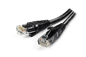 Hyperline HY-PATCHCORD-C5E-1F-BK - 1ft CAT5e UTP Ethernet Cable with RJ45 Connectors - Black