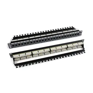 Hyperline HY-PP3-19-24-8P8C-C5-LB - 24-Port Cat5e Patch Panel with Lacing Bar