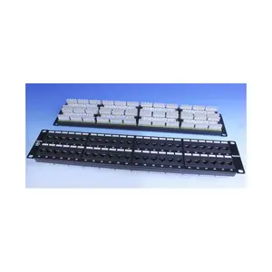 Hyperline HY-PP3-19-48-8P8C-C6-LB - 48-Port Cat6 Patch Panel with Lacing Bar - 2U