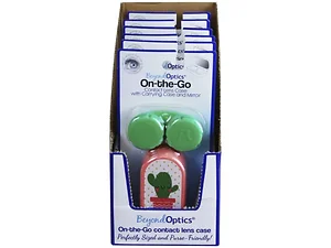 Bulk Buys KL818 - Travel Contact Lens Case with Mirror - Assorted Colors Display