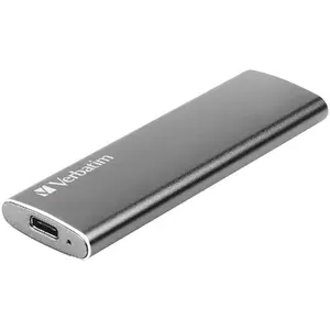 Verbatim 47443 - 480GB Vx500 External SSD, USB 3.1 Gen 2 - Graphite - Notebook Device Supported - USB 3.1 Type C - 500 MB/s Maximum Read Transfer Rate - 2 Year Warranty