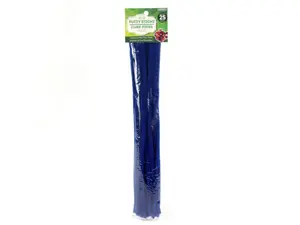 Bulk Buys CH462 - 25 Pack Blue Fuzzy Craft Sticks for Creative Projects