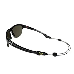 Cablz ZipzC14 - Zipz Adjustable Sports Sunglasses Holder - Clear/Steel