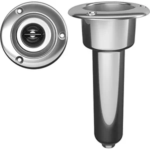 Mate Series C1000D - Stainless Steel 0° Rod & Cup Holder - Drain - Round Top