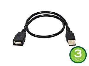 Monoprice 39921 - USB TYPE-A TO USB TYPE-A FEMALE 2.0 EXTENSION CABLE - 28/24AWG GOLD PL