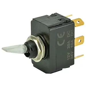 Bep Marine 1001907 - BEP ON-OFF-ON Lighted Toggle Switch - Heavy Duty 25A