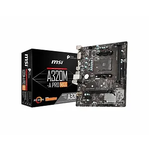 Msi A320MAPMAX - Motherboard A320M-A PRO MAX AMD A320 RYZEN/7th Gen A series 32GB DDR4 PCIE HDMI Retail