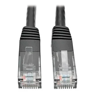 Tripp Lite N200100BK - 100ft. Cat6 Gigabit Molded Patch Cable RJ45 M/M 550MHz 24AWG Black