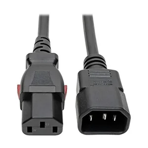 Tripp Lite P004L06 - C14 Male to C13 Female Power Cable, C13 to C14 PDU-Style, Locking C13 Connector, 10A, 18 AWG, 6 ft.