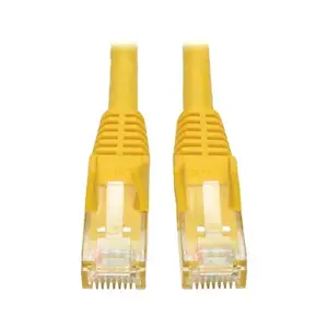 Tripp Lite 2cz998 - Cat6 GbE Gigabit Ethernet Snagless Molded Patch Cable UTP Yellow RJ45 M-M 35ft 35' - Category 6 for Network Adapter, Network Device, Router, Server, Modem, Hub, Switch - 128 MB-s - Patch