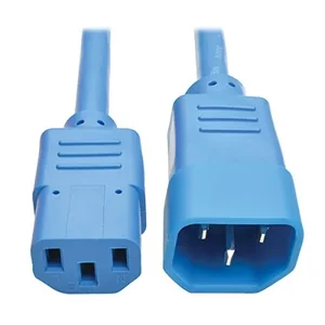 Tripp Lite P004006ABL - 6ft Computer Power Extension Cord 10A 18 AWG C14 to C13 Blue 6' - For Computer, Scanner, Printer, Monitor, Power Supply, Workstation - 230 V AC Voltage Rating - 10 A Current Rating - Blue