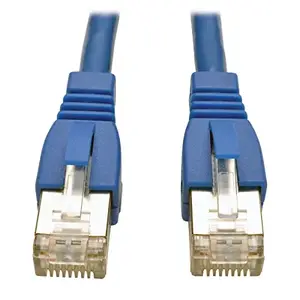Tripp Lite 1c4747 - 10ft Augmented Cat6 Cat6a Shielded 10G Patch Cable RJ45 M-M Blue 10' - Category 6a for Network Device - 1...