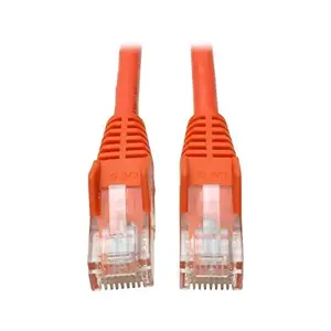 Tripp Lite N001010OR - 10ft Cat5e Cat5 Snagless Molded Patch Cable RJ45 M-M Orange 10' - Category 5e for Network Device - Patch Cable - 10 ft - 1 x RJ-45 Male Network - 1 x RJ-45 Male Network - Orange