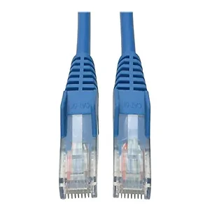 Tripp Lite N001001BL - 1ft Cat5e - Cat5 Snagless Molded Patch Cable RJ45 M-M Blue 1' - Category 5e for Network Device - Patch Cable - 1 ft - 1 x RJ-45 Male Network - 1 x RJ-45 Male Network - Blue
