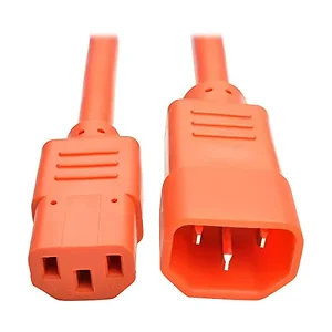 Tripp Lite P005006AOR - 6ft Heavy Duty Power Extension Cord 15A 14 AWG C14 C13 Orange 6' - For Computer, Scanner, Printer, Monitor, Power Supply, Workstation - 230 V AC Voltage Rating - 15 A Current Rating - Or