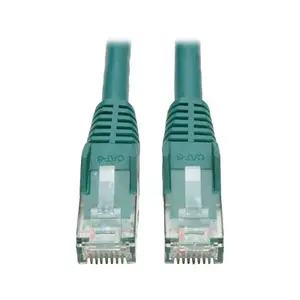 Tripp Lite N201020GN - 20ft Cat6 Gigabit Snagless Molded Patch Cable RJ45 M-M Green 20' - Category 6 - 20ft - 1 x RJ-45 Male - 1 x RJ-45 Male - Green