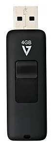 V7 VF24GAR-3N - 4GB Retractable USB 2.0 Flash Drive - Black