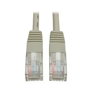 Tripp Lite N002-001-GY - 1ft Cat5e - Cat5 350MHz Molded Patch Cable RJ45 M-M Gray 1' - 1ft - Gray
