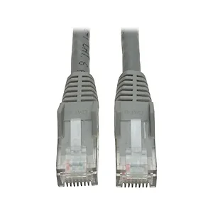 Tripp Lite N201020GY - 20ft Cat6 Gigabit Snagless Molded Patch Cable RJ45 M-M Gray 20' - Category 6 - 20ft - 1 x RJ-45 Male - 1 x RJ-45 Male - Gray