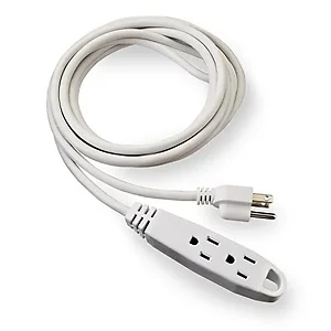 V7 PWC0312-WHT - 12-Foot Power Extension Cord - White - White