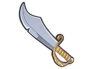 Bulk Buys HA556 - Deluxe Pirate Wash Buckler Sword - 15" Toy Sword