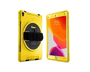 Cta Digital PAD-PCGK10Y - 360 Rotatable Grip Kickstand with Yellow Protective Case