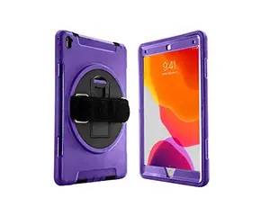 Cta Digital PAD-PCGK10P - 360° Rotatable Grip Kickstand with Purple Case