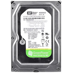 Western Digital WD5000AVCS-NDW-RC - AV-GP GreenPower 500GB SATA/300 IntelliPower 16MBHard Drive