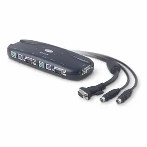 Belkin F1DJ104P-B - 4-Port PS/2 KVM Switch with Cables - F1DJ104P-B