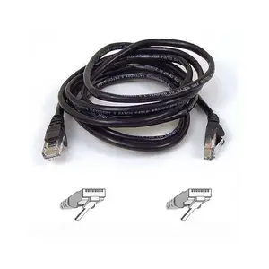 Belkin A3L791-25-BLK-S - 25ft CAT5e Patch Cable (Black)