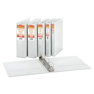 Tops Business Forms CRD 32200 - Cardinal ClearVue Locking Round-ring Treated Binder - 1 Binder Capacity - Letter - 8 1/2 x 11 Sheet Size - 250 Sheet Capacity - 1 Spine Width - 3 x Round Ring Fastener(s) - 2 Inside Front & Back Pocket(s) - Polypropylene - White - 13.28 oz - Recycled - Clear Overlay, Locking Ring, Horizontal Pocket - 1 Each