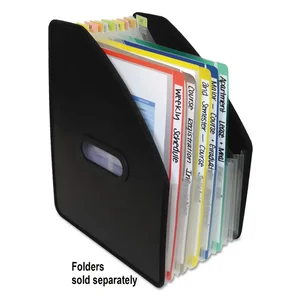 C-line CLI 58810 - 13-Pocket Vertical Expanding File - Black, 10-Inch Expansion, 1/EA, 58810