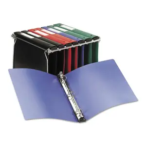 Avery Dennison AVE 14801 - Avery® Hanging Storage Flexible Binder - 1 Binder Capacity - Letter - 8 1/2 x 11 Sheet Size - 175 Sheet Capacity - 3 x Round Ring Fastener(s) - Vinyl - Black - 9.28 oz - Gap-free Ring, Locking Ring, Label Holder, Non-stick, Sturdy, Flexible - 1 Each