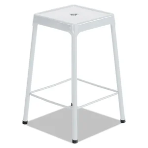 Safco Products 6605BL - Black Steel Counter-Height Stool with Back Support