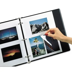C-line CLI 85050 - Redi-Mount Ring Binder Photo Mounting Sheets - Clear Overlay, White Page, 11 x 9, 50/BX, 85050