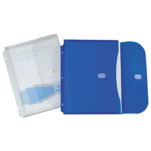 C-line CLI 57537 - Super Heavyweight Poly Binder Pockets - Clear, Side Loading, 11 x 8-1/2, 5/PK, 57537