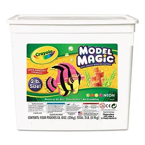 Crayola 574418 - Model Magic White Modeling Compound, 12 Ounces (6 Pack)