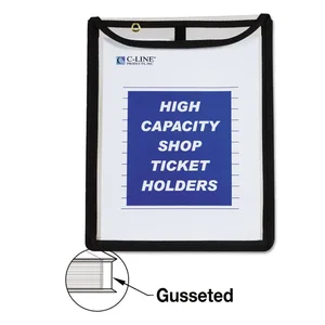 C-line 39912 - High Capacity Clear Shop Ticket Holders - 15/Box