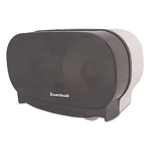 Boardwalk Cleaning Co. R3670BKBW - Standard Twin Toilet Paper Dispenser - Black