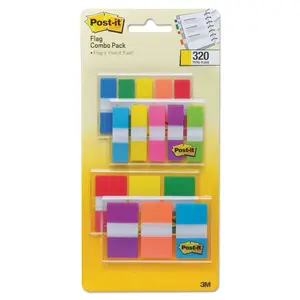 3m MMM 682RYGVA - Post-it® Arrow Flags Value Pack - 320 x Red, 200 x Yellow, 320 x Green - 0.50, 1 - Arrow - Red, Yellow, Green, White - 320 / Pack