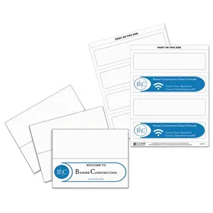 C-line 87527 - Scored Name Tent Cardstock for Laser/Inkjet Printers - Small Size, White, 2 x 3-1/2, 160/BX, 87527