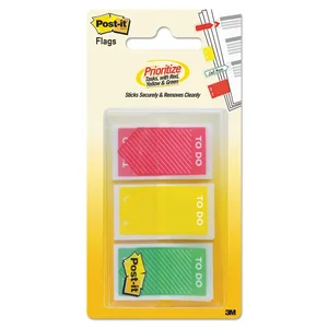 3m MMM 680IH2 - Post-it® Message Flags - 2 Dispensers - 100 - 1 x 1.75 - Arrow, Rectangle - Unruled - Initial Here - Blue - Removable, Self-adhesive