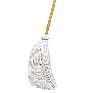 Boardwalk Cleaning Co. BWK112C - 12oz Cotton Deck Mop with 48" Wooden Handle