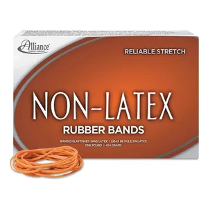 Alliance Rubber ALL 37546 - 37546 Non-Latex Rubber Bands - Assorted sizes (#54) - 1 lb. assorted box - #19 (3 1/2 x 1/16), #33 (3 1/2 x 1/8), #64 (3 1/2 x 1/4) - Orange