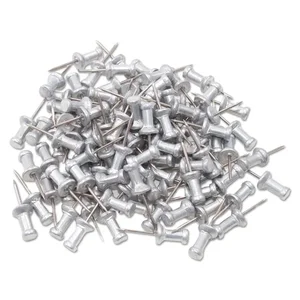 Advantus Corporation AVT CPAL5 - Advantus Aluminum Pushpins - 100 / Box - Aluminum - Steel, Plastic