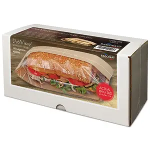 Bagcraft 300094 - Double View Sandwich Bags - Natural Brown - 500 Count