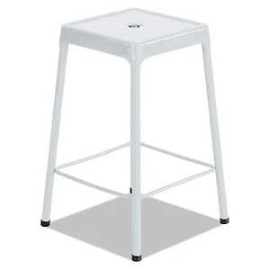 Safco Products 6606WH - STOOL, BAR HEIGHT, STEEL, WH