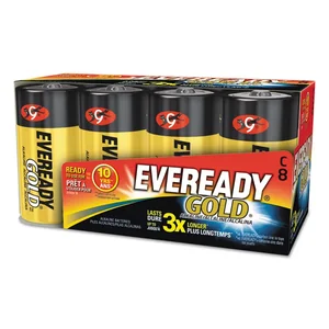 Eveready Battery A93-8 - Duracell Gold C Batteries, 8-Pack, 1.5V Lithium